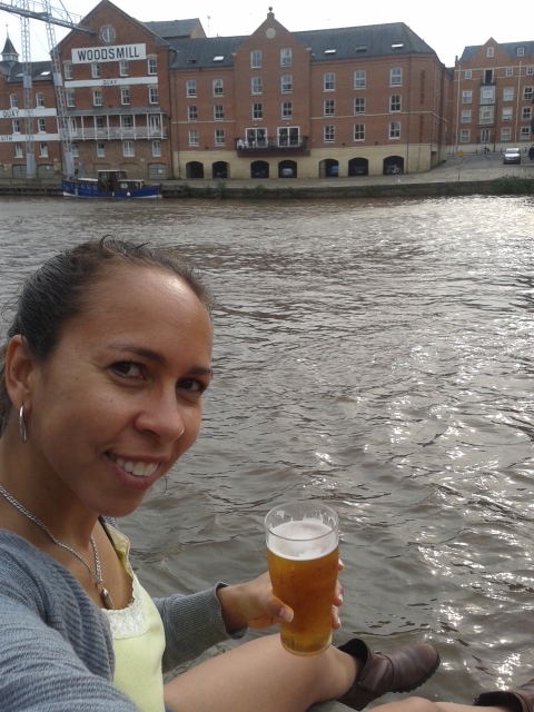 Fechando o passeio às margens do rio Ouse com uma pint!