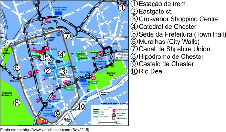 Mapa Chester