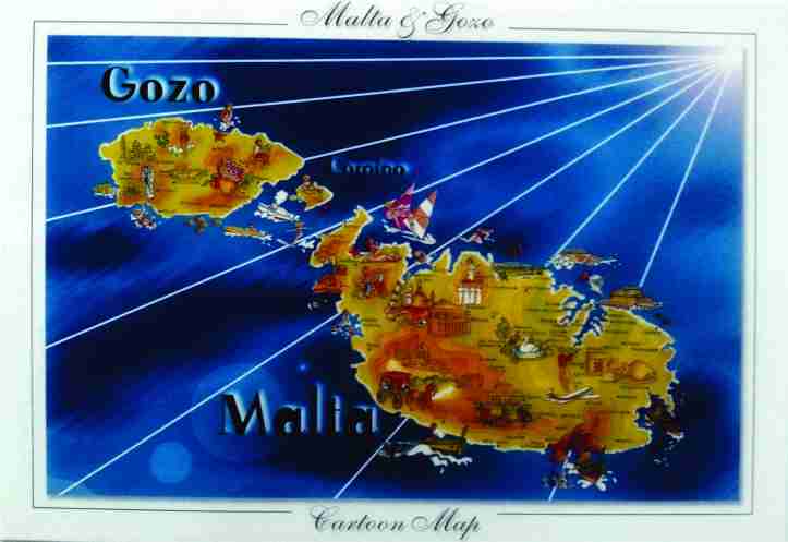 Cartão postal Malta frente