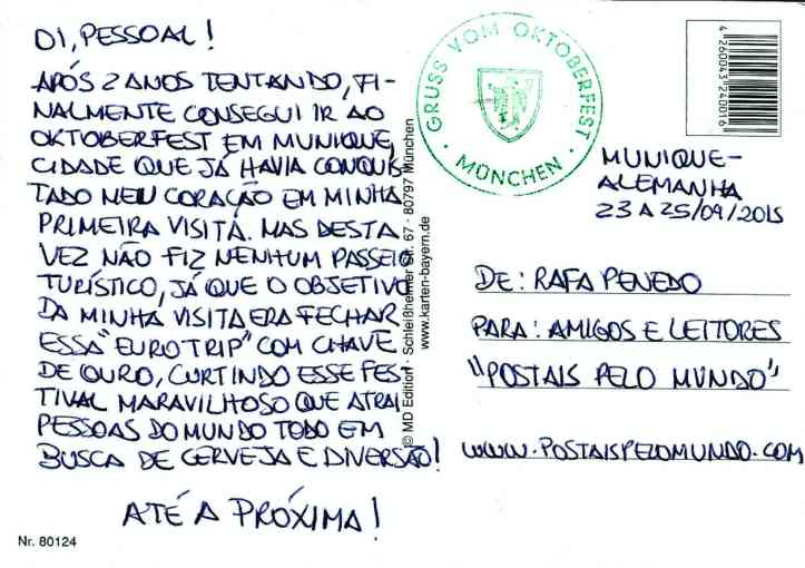 Postal Munique verso