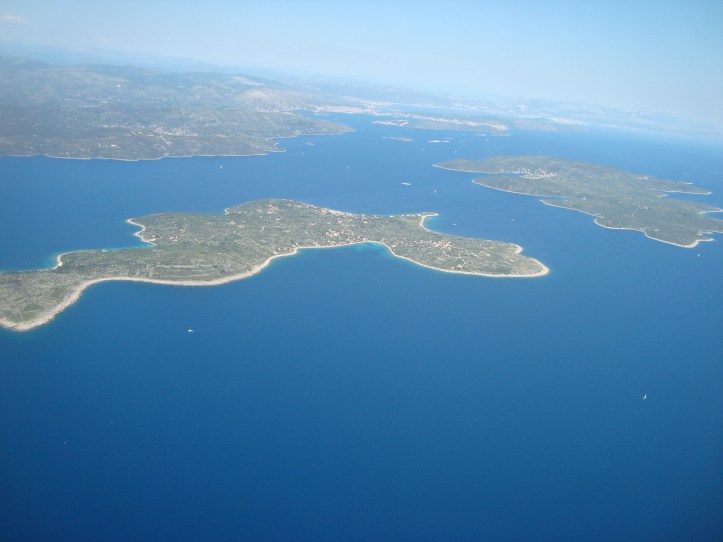 Croácia vista do avião