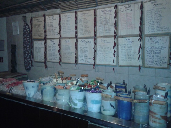 Receitas e ingredientes do restaurante Tantra