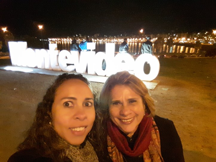 Mainha e eu em Montevidéu