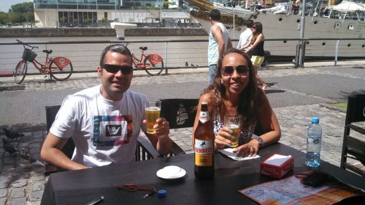 Pausa para cervejinha em Puerto Madero