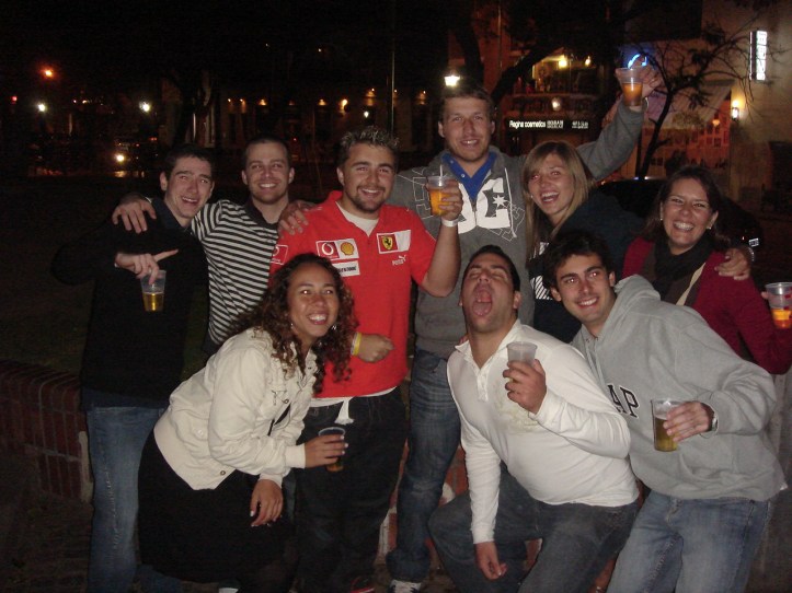 Ponto de encontro do pub crawl