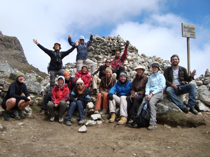 Grupo no topo do Salkanthay - 4600m de altitude!