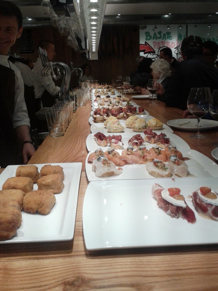 Pintxos frios no Beti Tai