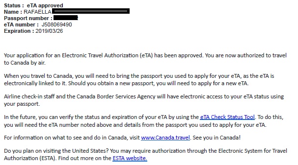 eta canada Rafaella
